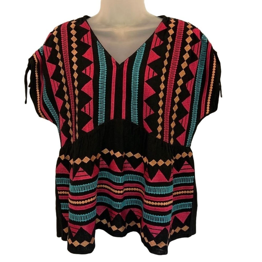 Savanna Jane V Neck Embroidered Blouse